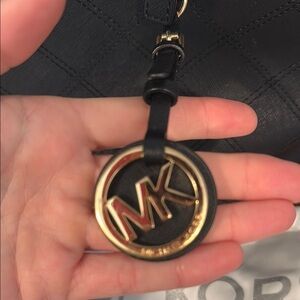 Michael Kors Black Tote with Gold Hardware and Saffiano Texture